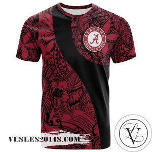 Alabama Crimson Tide All Over Print T-Shirt Polynesian  – NCAA