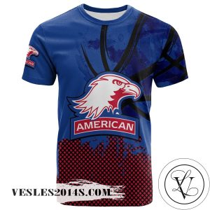 American Eagles All Over Print T-Shirt Men’s Basketball Net Grunge Pattern – NCAA