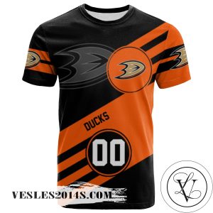 Anaheim Ducks All Over Print T-Shirt Sport Style Logo  – NHL