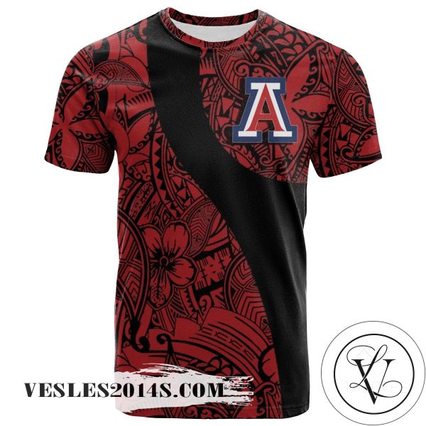 Arizona Wildcats All Over Print T-Shirt Polynesian  – NCAA