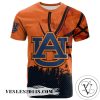 Auburn Tigers All Over Print T-Shirt Men’s Basketball Net Grunge Pattern – NCAA