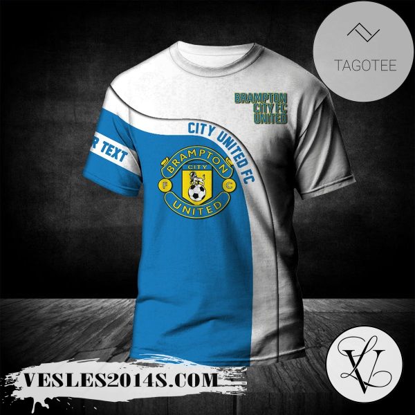 Brampton City United FC T-shirt Curve Personalized Custom Text  – CA SOCCER