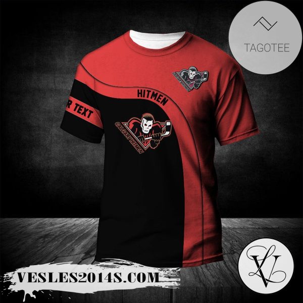 Calgary Hitmen T-shirt Curve Personalized Custom Text  – CA HOCKEY