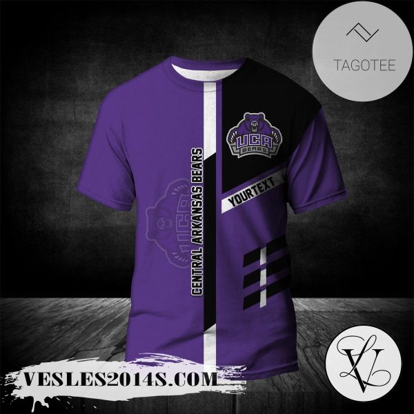 Central Arkansas Bears Personalized Custom Text All Over Print T-shirt  – NCAA