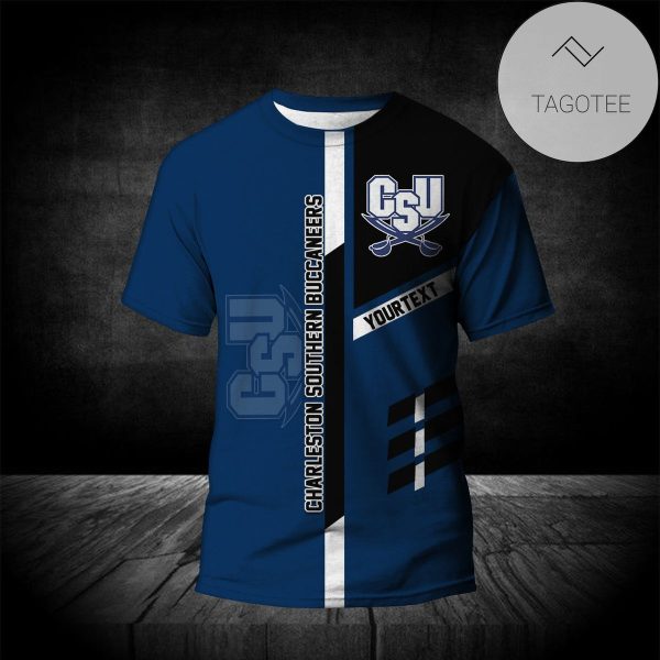 Charleston Southern Buccaneers Personalized Custom Text All Over Print T-shirt  – NCAA