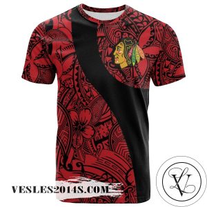 Chicago Blackhawks All Over Print T-shirt Polynesian   – NHL