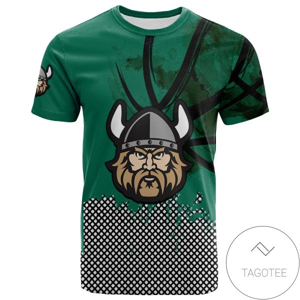 Cleveland State Vikings All Over Print T-shirt Men’s Basketball Net Grunge Pattern – NCAA