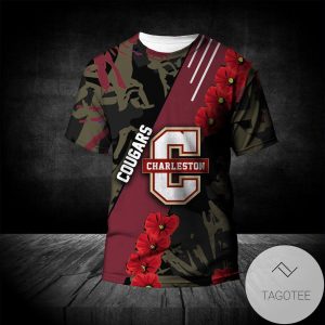 College of Charleston Cougars All Over Print T-shirt Sport Style Keep Go on – NCAA