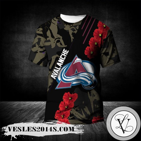 Colorado Avalanche All Over Print T-shirt Sport Style Keep Go on – NHL