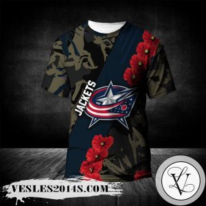 Columbus Blue Jackets All Over Print T-shirt Sport Style Keep Go on – NHL