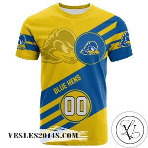 Delaware Blue Hens All Over Print T-shirt Sport Style Logo   – NCAA