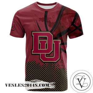 Denver Pioneers All Over Print T-shirt Men’s Basketball Net Grunge Pattern – NCAA