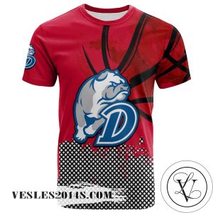 Drake Bulldogs All Over Print T-shirt Men’s Basketball Net Grunge Pattern – NCAA