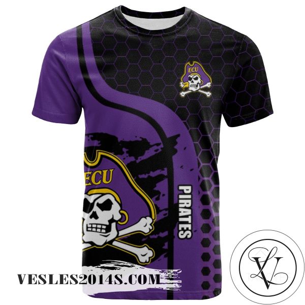 East Carolina Pirates All Over Print T-shirt My Team Sport Style – NCAA