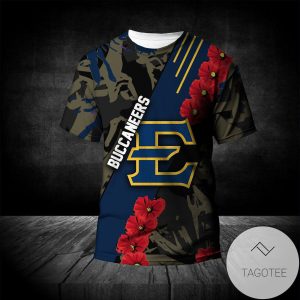 East Tennessee State Buccaneers All Over Print T-shirt Sport Style Keep Go On  – NCAA