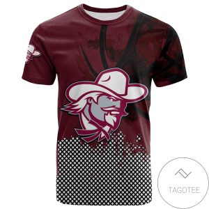 Eastern Kentucky Colonels All Over Print T-shirt Men’s Basketball Net Grunge Pattern – NCAA