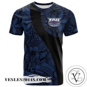 Florida Atlantic Owls All Over Print T-shirt Polynesian   – NCAA