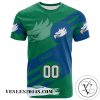 Florida Gulf Coast Eagles All Over Print T-shirt Sport Style Logo   – NCAA