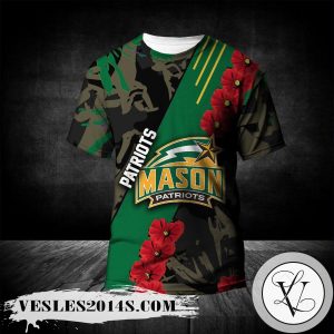 George Mason Patriots All Over Print T-shirt Sport Style Keep Go On  – NCAA