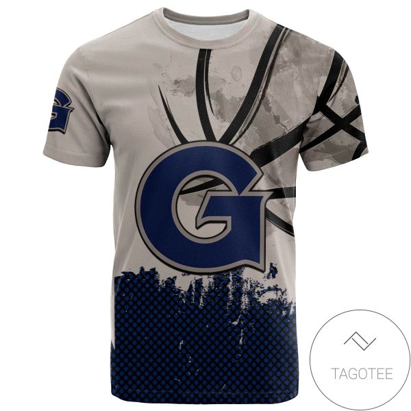 Georgetown Hoyas All Over Print T-shirt Men’s Basketball Net Grunge Pattern – NCAA