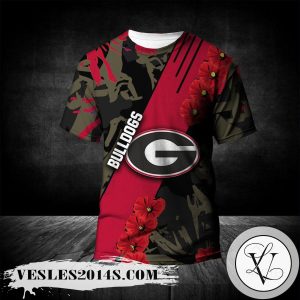 Georgia Bulldogs All Over Print T-shirt Sport Style Keep Go On  – NCAA