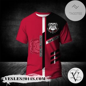 Georgia Bulldogs Personalized Custom Text All Over Print T-shirt  – NCAA