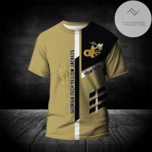 Georgia Tech Yellow Jackets Personalized Custom Text All Over Print T-shirt  – NCAA