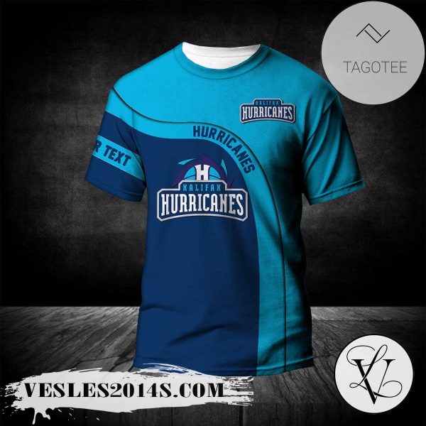 Halifax Hurricanes T-shirt Curve Personalized Custom Text  – CA BASKETBALL