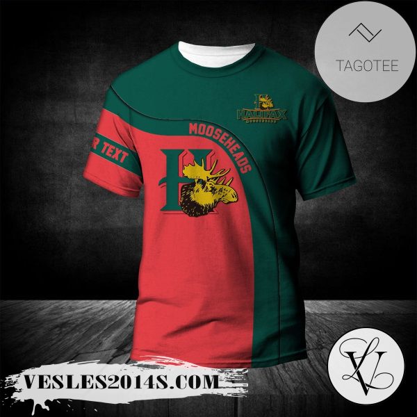 Halifax Mooseheads T-shirt Curve Personalized Custom Text  – CA HOCKEY