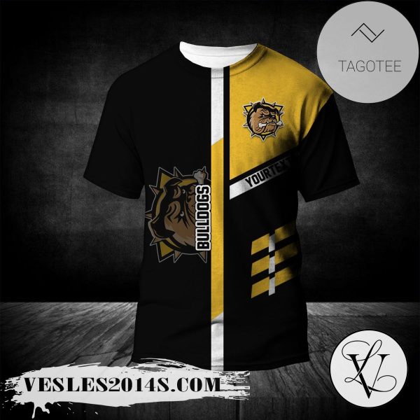 Hamilton Bulldogs T-Shirt Personalized Custom Text  – CA HOCKEY