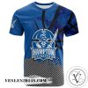 Hampton Pirates All Over Print T-shirt Men’s Basketball Net Grunge Pattern – NCAA