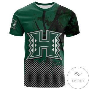 Hawaii Rainbow Warriors All Over Print T-shirt Men’s Basketball Net Grunge Pattern – NCAA