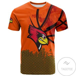 Illinois State Redbirds All Over Print T-shirt Men’s Basketball Net Grunge Pattern – NCAA