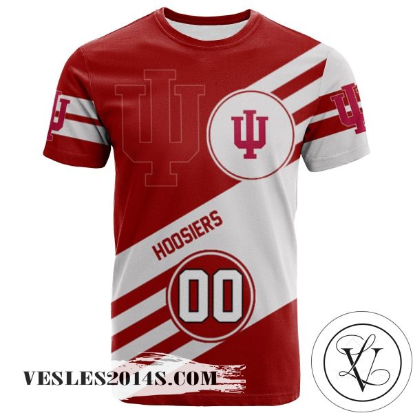 Indiana Hoosiers All Over Print T-shirt Sport Style Logo   – NCAA