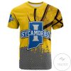 Indiana State Sycamores All Over Print T-shirt Men’s Basketball Net Grunge Pattern – NCAA