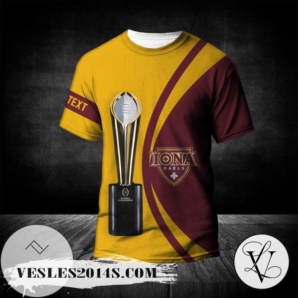 Iona Gaels All Over Print T-shirt 2022 National Champions Legendary – NCAA