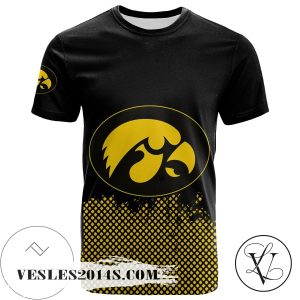 Iowa Hawkeyes All Over Print T-shirt Men’s Basketball Net Grunge Pattern – NCAA