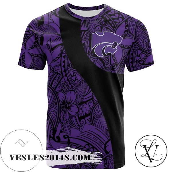 Kansas State Wildcats All Over Print T-shirt Polynesian   – NCAA