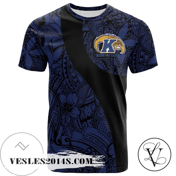 Kent State Golden Flashes All Over Print T-shirt Polynesian   – NCAA