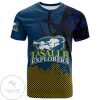 La Salle Explorers All Over Print T-shirt Men’s Basketball Net Grunge Pattern – NCAA