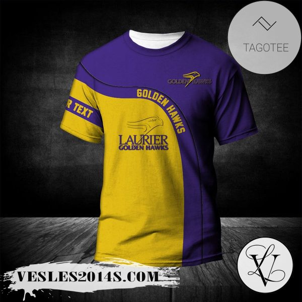 Laurier Golden Hawks T-shirt Curve Personalized Custom Text  – CA CIS