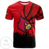 Louisville Cardinals All Over Print T-shirt Men’s Basketball Net Grunge Pattern – NCAA