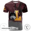 Loyola Ramblers All Over Print T-shirt Men’s Basketball Net Grunge Pattern – NCAA