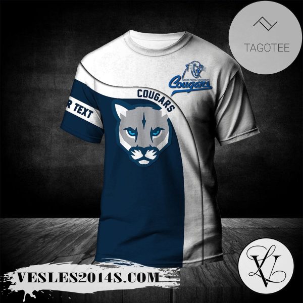 MRU Cougars T-shirt Curve Personalized Custom Text  – CA CIS