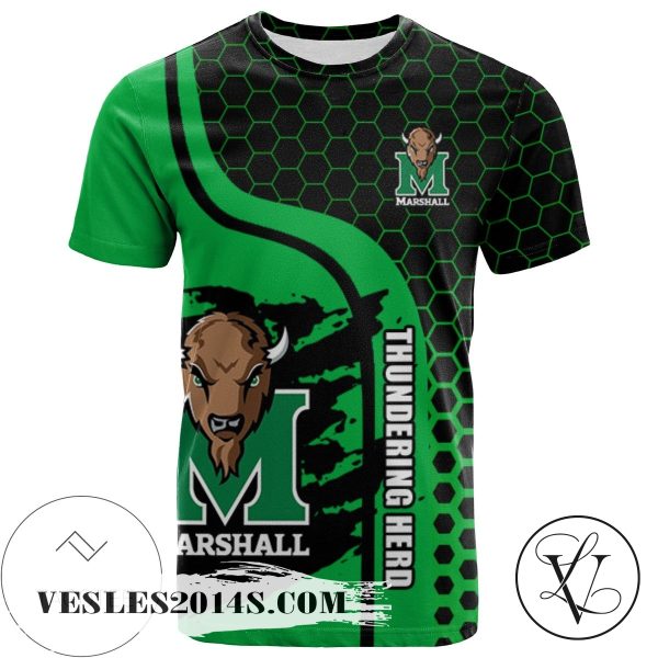 Marshall Thundering Herd All Over Print T-shirt My Team Sport Style – NCAA