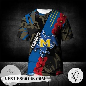 McNeese State Cowboys All Over Print T-shirt Sport Style Keep Go on – NCAA