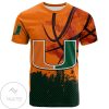 Miami Hurricanes All Over Print T-shirt Men’s Basketball Net Grunge Pattern – NCAA