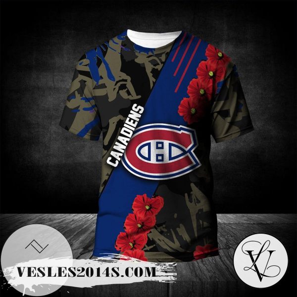 Montreal Canadiens All Over Print T-shirt Sport Style Keep Go on – NHL