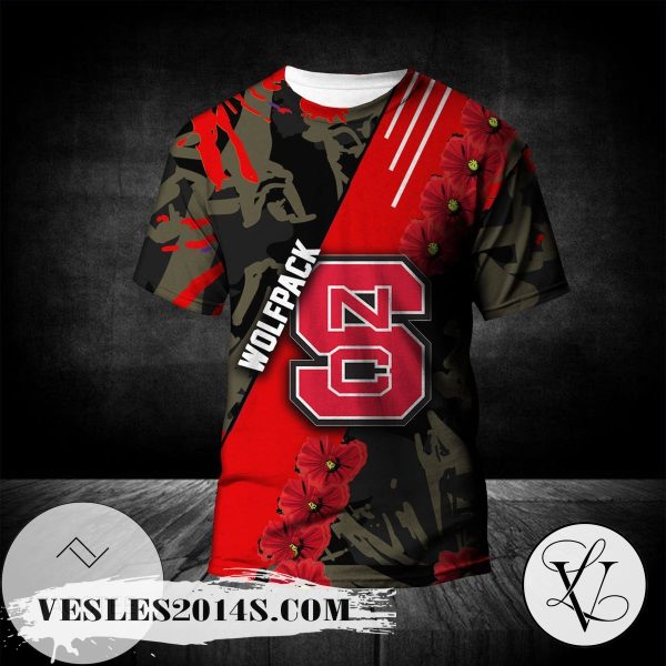 NC State Wolfpack All Over Print T-shirt Sport Style Keep Go on – NCAA