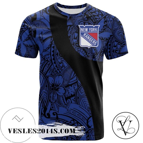 New York Rangers All Over Print T-shirt Polynesian   – NHL